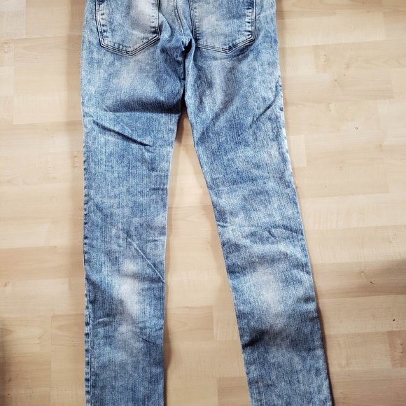 &sqin Brand distressed look/acid wash denim skinny jeans, mild stretch, size 27" - Picture 5 of 9